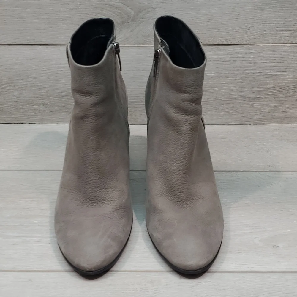 Ecco Womens Ankle Suede Heels boots shoes sz 40/9-9.5